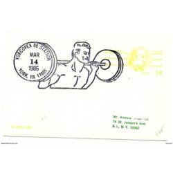 Tarjeta con matasellos commemorativo de 1986