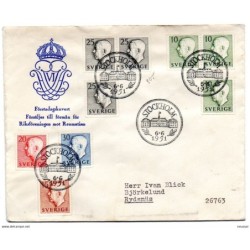 Carta con matasellos stocolmo de 1951