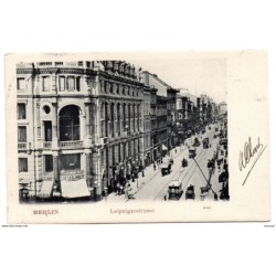 Tarjeta postal de berlin calle leipzigstrasse circulada de 1904