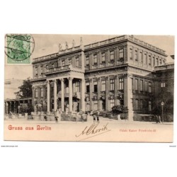 Tarjeta postal de berlin palais kaiser friedrichs III circulada de 1904