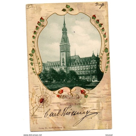 Tarjeta postal de hamburgo circulada de 1903