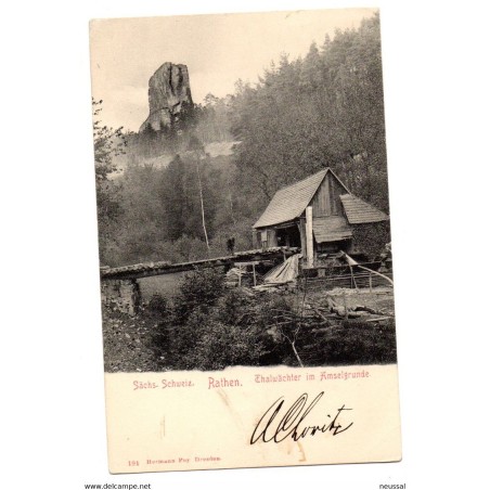 Tarjeta postal de rathen circulada de 1904