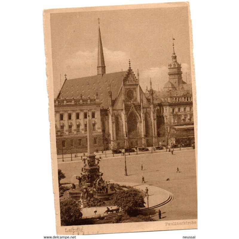 Tarjeta postal leipzig circulada de 1927 Tarjeta postal leipzig circulada de 1927