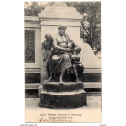 Tarjeta postal  hamburgo monumento  circulada 1903