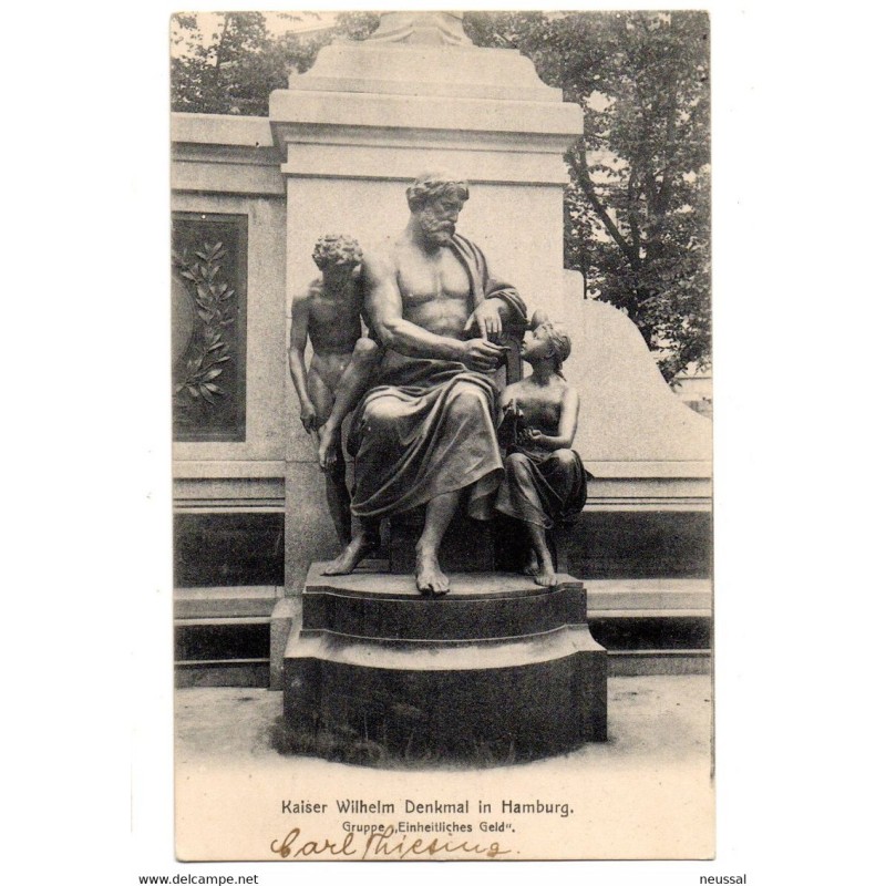 Tarjeta postal hamburgo monumento circulada 1903 Tarjeta postal hamburgo monumento circulada 1903