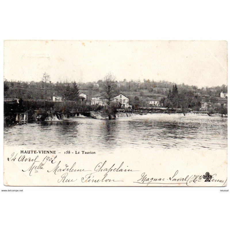 Tarjeta postal de haute viene le taurion Tarjeta postal de haute viene le taurion