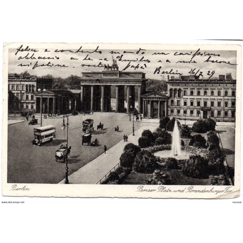 Tarjeta postal de berlin circulada de 1929 Tarjeta postal de berlin circulada de 1929