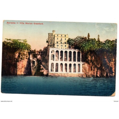 Tarjeta postal de sorrento villa marion grawford