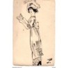 Tarjeta postal de  mujer leyendo