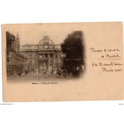 Tarjeta postal de paris circulada palacio de justicia