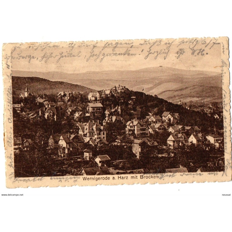 Tarjeta postal de wernigerode circulada Tarjeta postal de wernigerode circulada