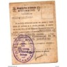 Tarjeta de delegacion provincial de sindicatos de FET y de las Jons