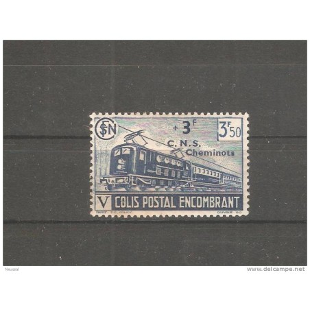 Sello colis postal francia trenes