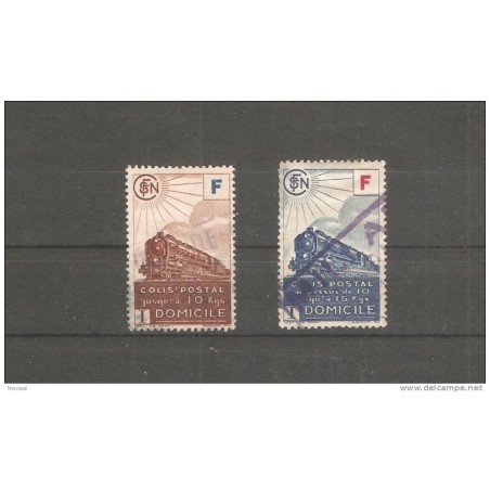 Sellos colis postal francia trenes usado