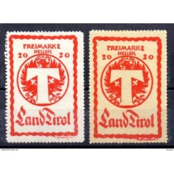 2 sellos diferente color de papel de land tirol
