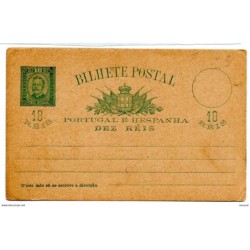 Tarjeta postal de ponta delgada 10 reis