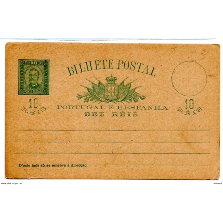 Tarjeta postal de ponta delgada 10 reis