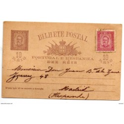 Tarjeta postal de continente 10 reis