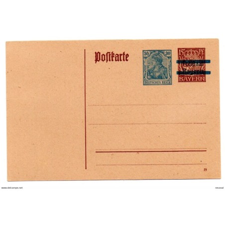 Entero postal con sobrecarga bayern