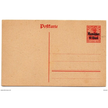 Entero postal con sobrecarga rumanien