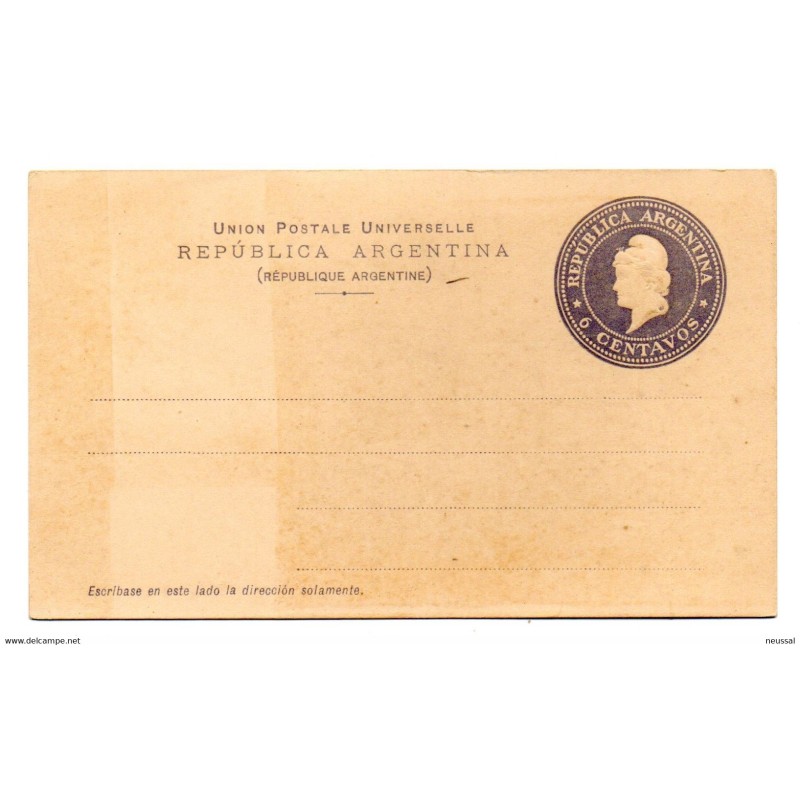 Tarjeta postal de argentina 6 centavos