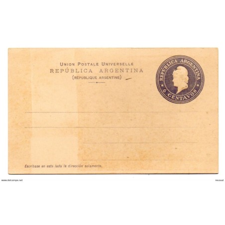 Tarjeta postal de argentina 6 centavos