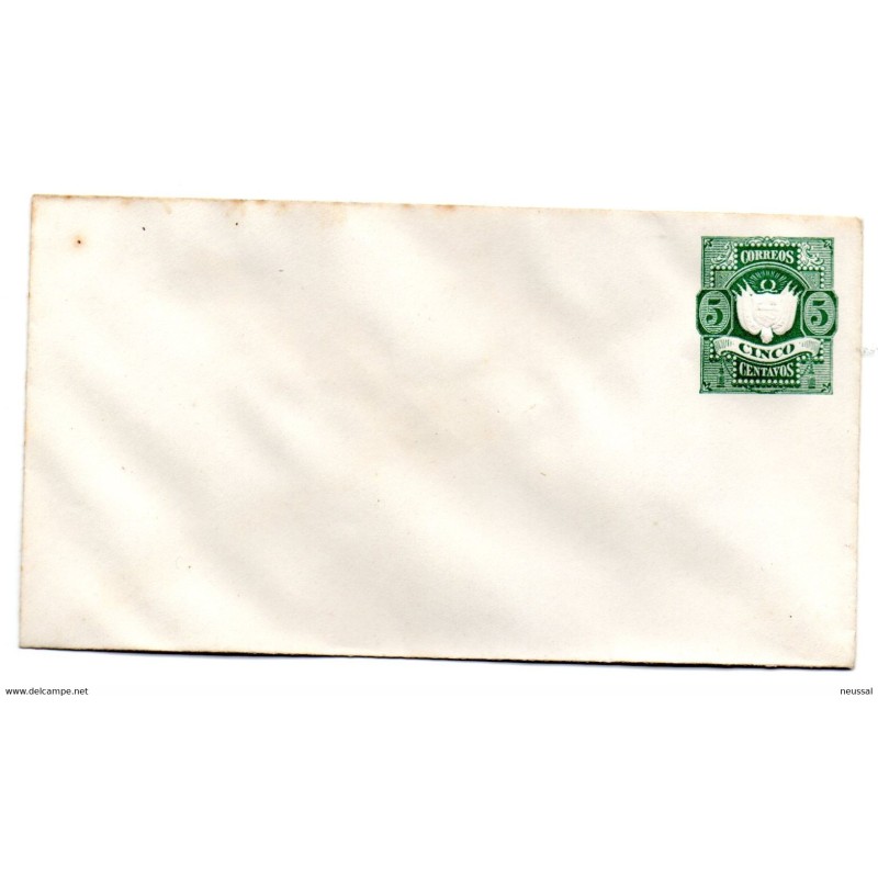 Sobre  postal de argentina 5 centavos verde