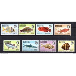 Sellos solo peces de 1968 Barbuda