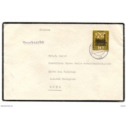 Carta con matasellos de 1961 direccion italia