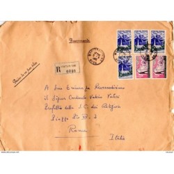 Carta  grande  con matasellos de 1960 francia