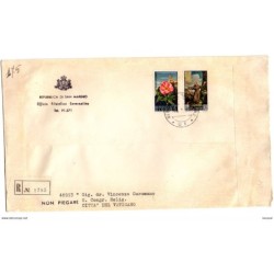 Carta   con matasellos  de  san marino de 1967