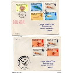 3 cartas con matasellos diferentes de british antartic territory
