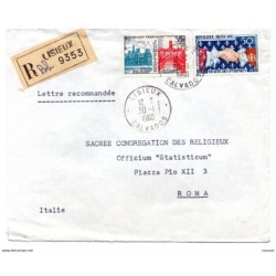 Carta  certificada de francia de 1960