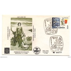 Carta con matasellos commemorativo de 1984 sant jordi
