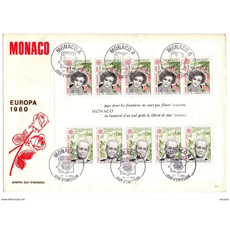 Sobre de primer dia con hb18 Monaco Sobre de primer dia con hb18 Monaco