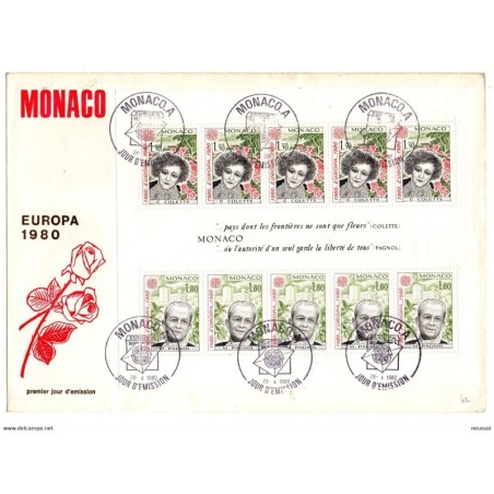 Sobre de primer dia con hb18 Monaco