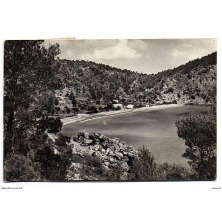Tarjeta postal  circulada de Ibiza Playa Cala san vicente