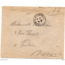 Carta con matasellos poste aux armees