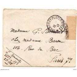 Carta  de francia  de 1917 con control postal militar