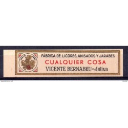 Etiqueta fabrica de licores de jativa