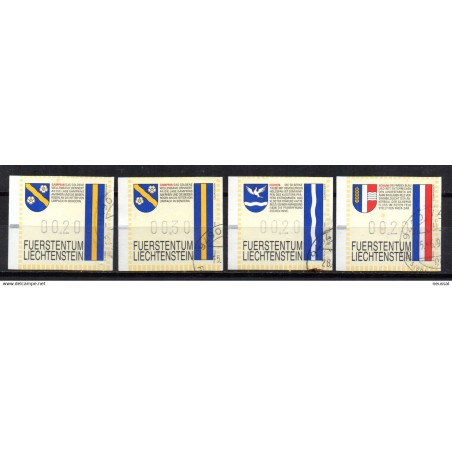 Serie  timbres distribuiters  de  Lietchestein diferentes valores