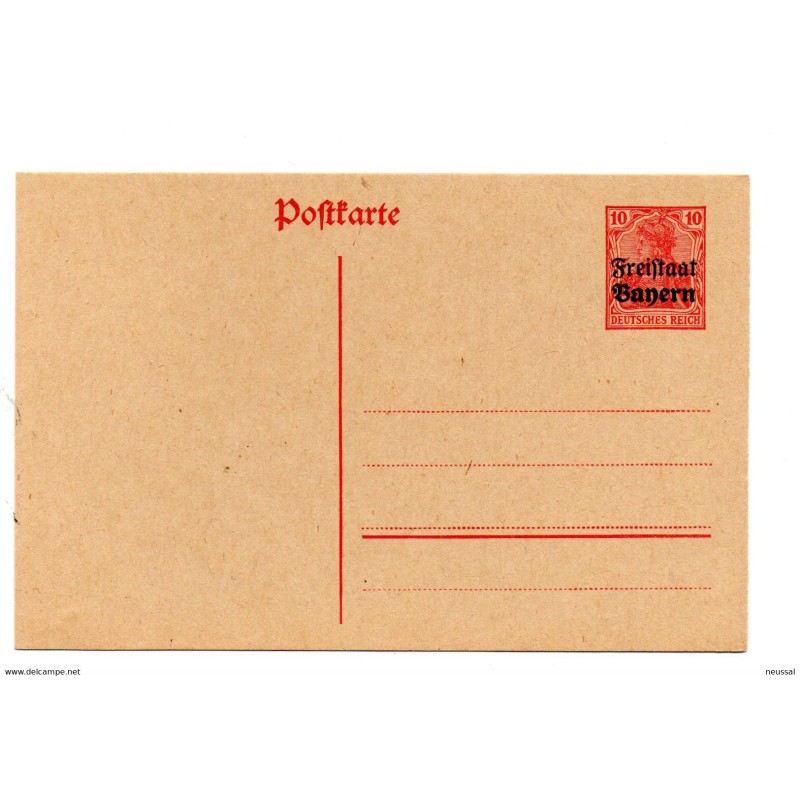Entero postal de alemania sobercarga banern Entero postal de alemania sobercarga banern