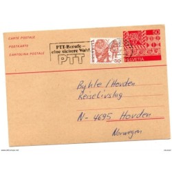 Entero postal de suiza de 1985