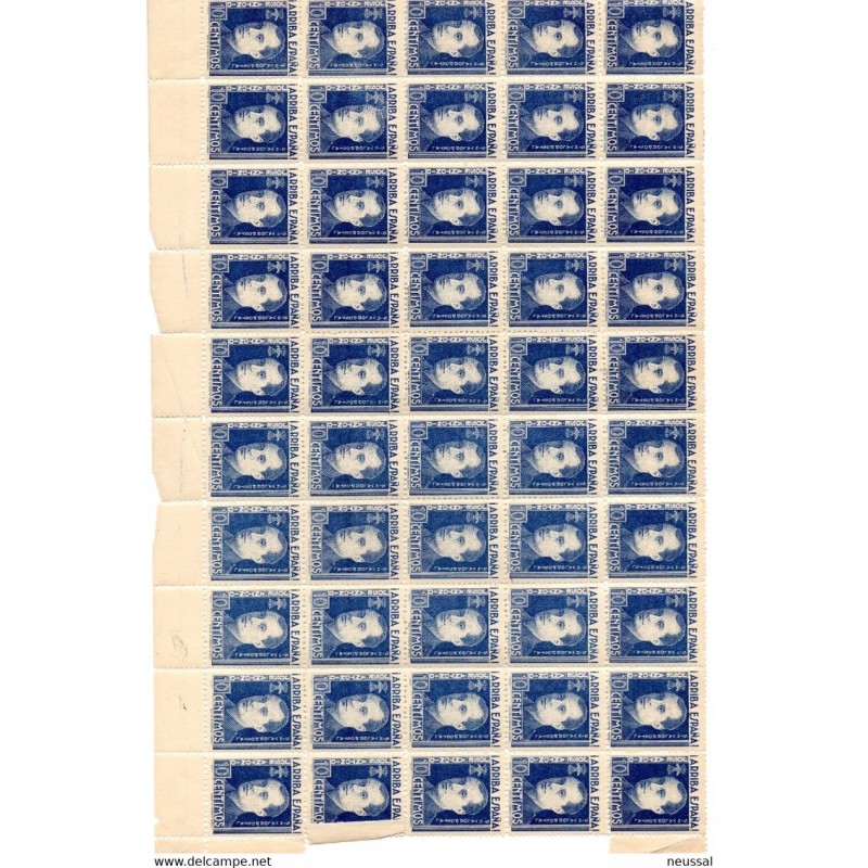 Bloque de 50 viñetas 10cts Jose antonio Arriba españa Bloque de 50 viñetas 10cts Jose antonio Arriba españa