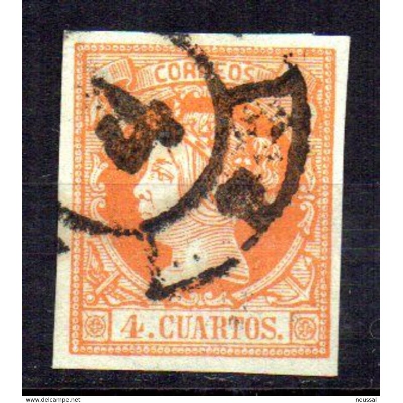 Sello cuatro cuartos de 1860 rueda de carreta 4 Sello cuatro cuartos de 1860 rueda de carreta 4