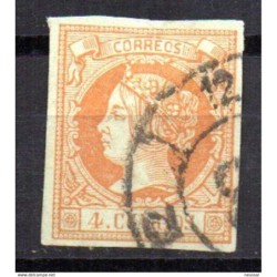 Sello cuatro cuartos de 1860 rueda de carreta 12
