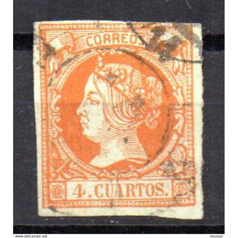Sello cuatro cuartos de 1860 rueda de carreta 14 Sello cuatro cuartos de 1860 rueda de carreta 14