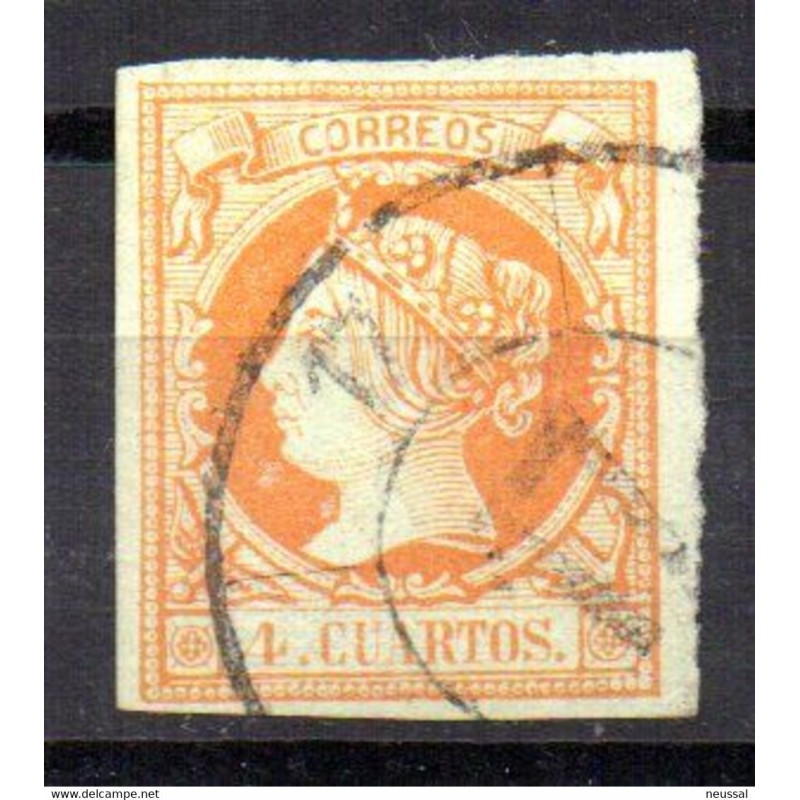 Sello cuatro cuartos de 1860 rueda de carreta 17 Sello cuatro cuartos de 1860 rueda de carreta 17