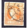 Sello cuatro cuartos de 1860 rueda de carreta 60