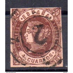 Sello cuatro cuartos de 1862 rueda de carreta 2